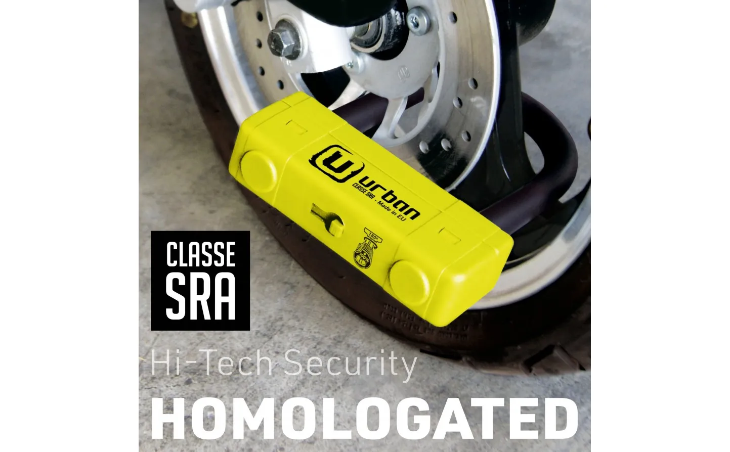 Candado Urban U Ø 18 Homologado Sra 85X120 Amarillo |UR85120Y|