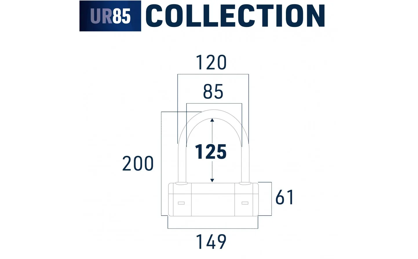 Candado Urban U Ø 18 Homologado Sra 85X120 Amarillo |UR85120Y|