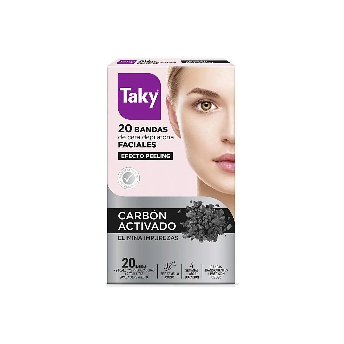 Carbon Activado Bandas Cera Faciales Depilatorias