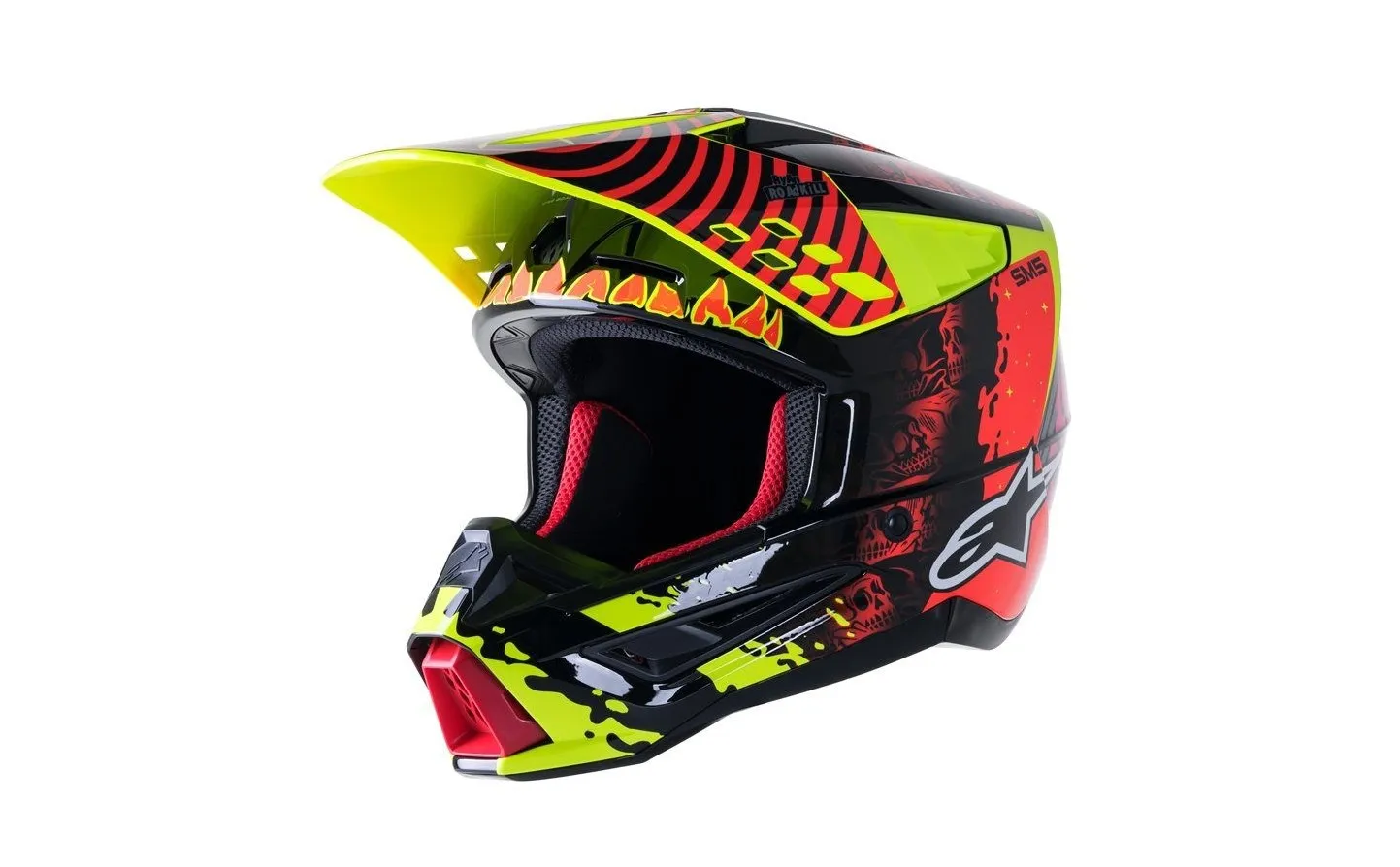 CASCO ALPINESTARS SM5 SOLAR FLARE NEGRO ROJO AMARILLO FLUOR |83057221355|