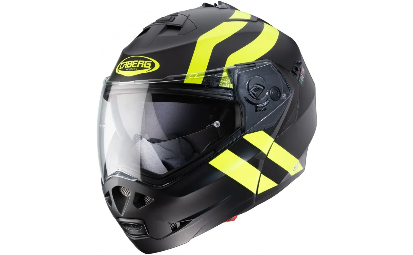 Casco Caberg Duke II Superlegend Negro Mate Amarillo Fluor|3490070603|