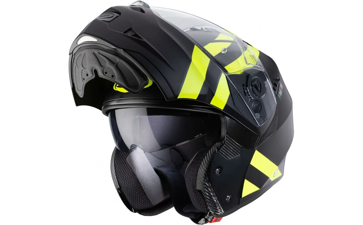 Casco Caberg Duke II Superlegend Negro Mate Amarillo Fluor|3490070603|