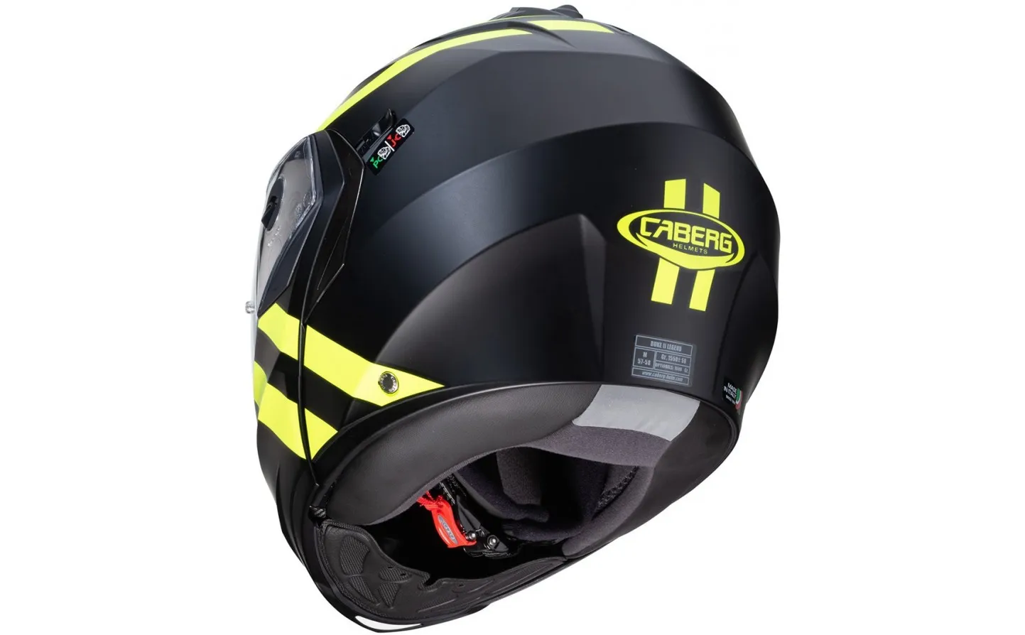 Casco Caberg Duke II Superlegend Negro Mate Amarillo Fluor|3490070603|