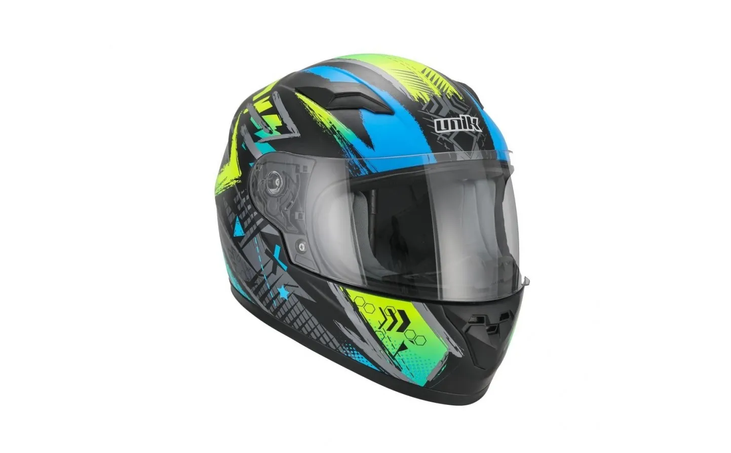 Casco Integral Unik Infantil Space Azul Negro Amarillo |H0RX025175Y|