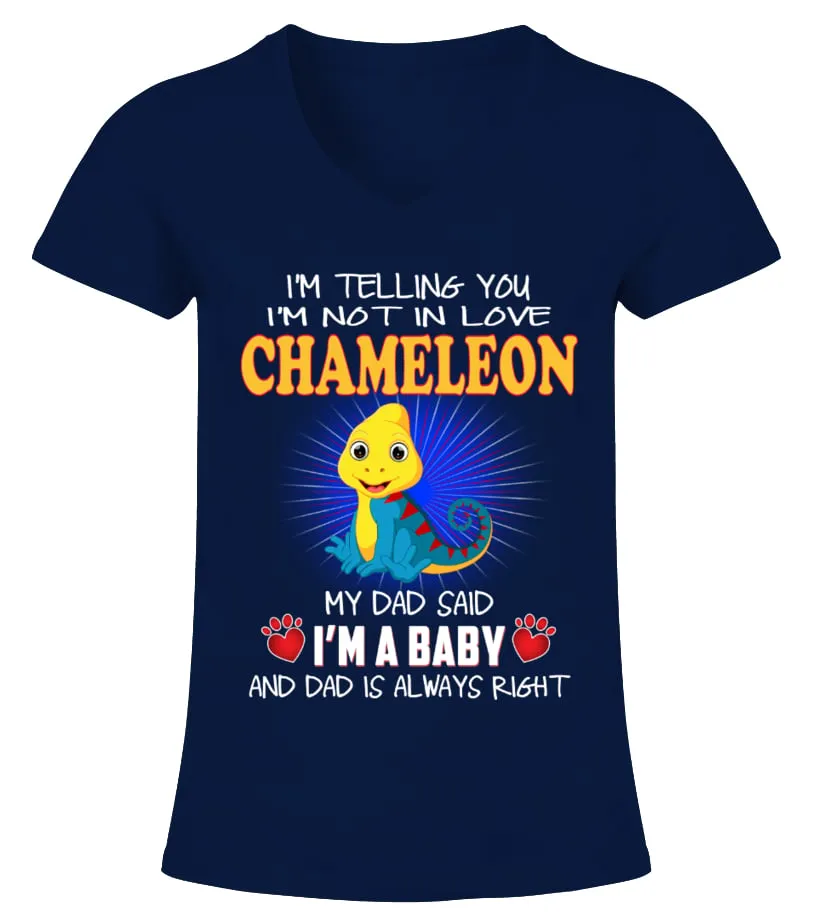 CHAMELEON Animals Lover Camiseta cuello pico Mujer