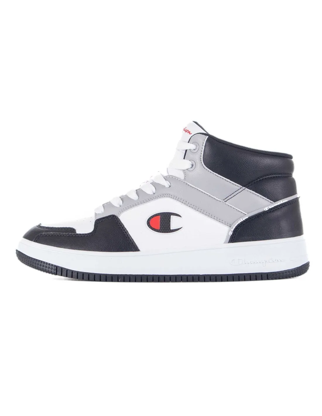 CHAMPION  ZAPATILLAS NEGRO, BLANCO Y GRIS REBOUND 2.0 MID HOMBRE