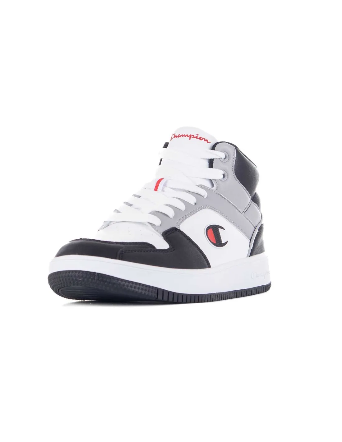 CHAMPION  ZAPATILLAS NEGRO, BLANCO Y GRIS REBOUND 2.0 MID HOMBRE