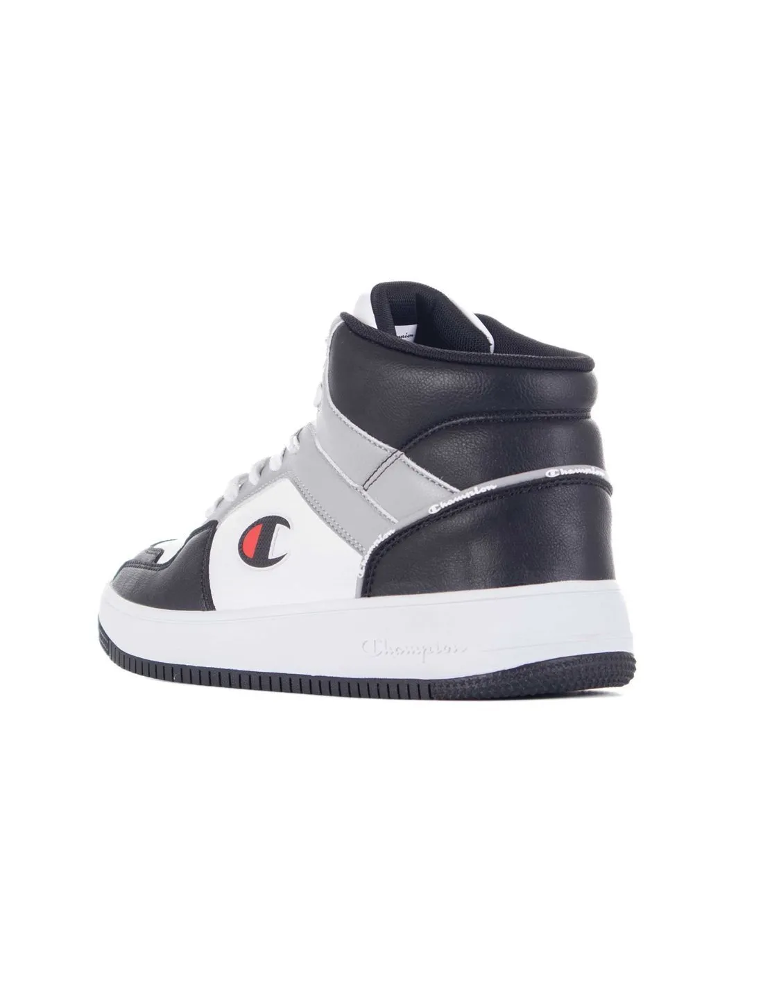 CHAMPION  ZAPATILLAS NEGRO, BLANCO Y GRIS REBOUND 2.0 MID HOMBRE