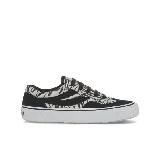 CHAMPIONES SUPERGA 2941 REVOLLEY ZEBRA PRINT  NEGRO