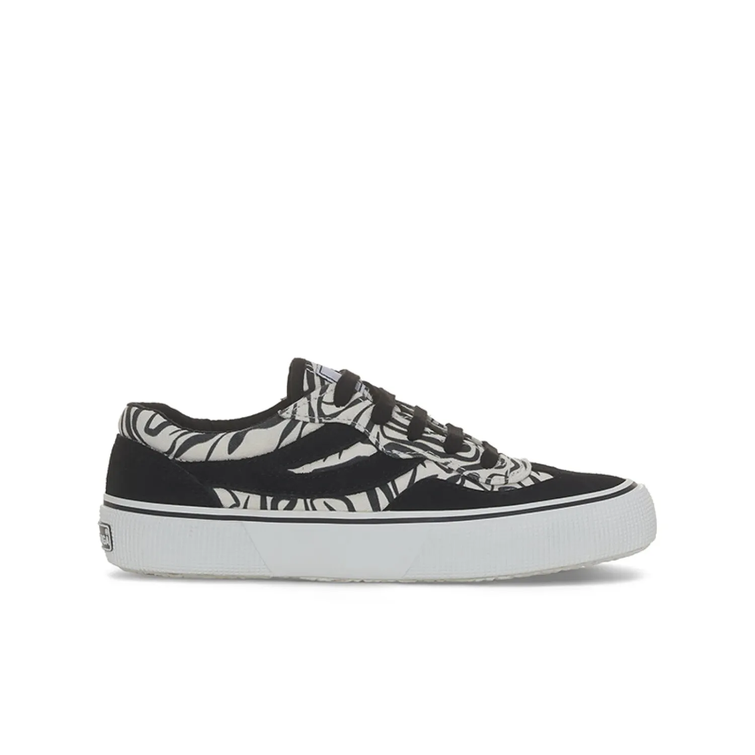 CHAMPIONES SUPERGA 2941 REVOLLEY ZEBRA PRINT  NEGRO