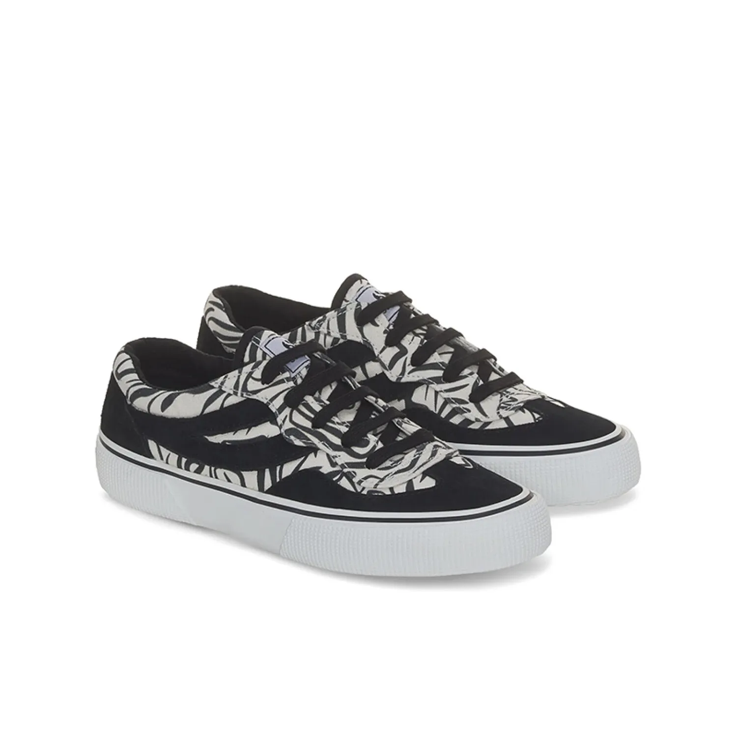 CHAMPIONES SUPERGA 2941 REVOLLEY ZEBRA PRINT  NEGRO