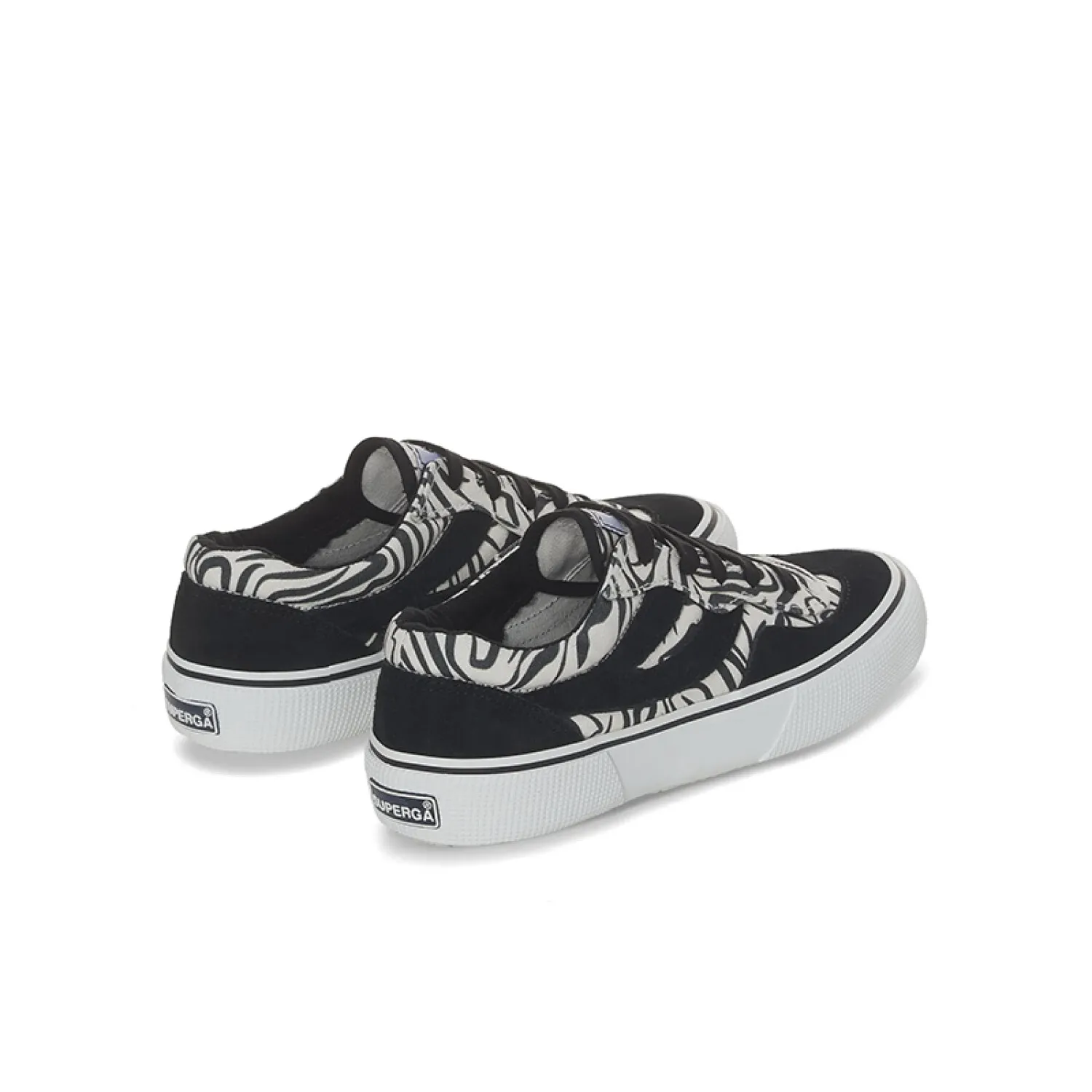 CHAMPIONES SUPERGA 2941 REVOLLEY ZEBRA PRINT  NEGRO