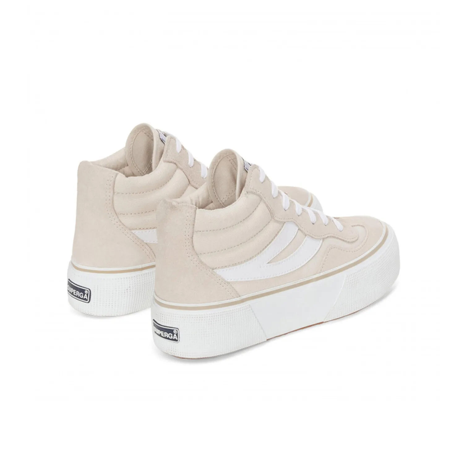 CHAMPIONES SUPERGA 3141 REVOLLEY MID PLATFORM  BEIGE