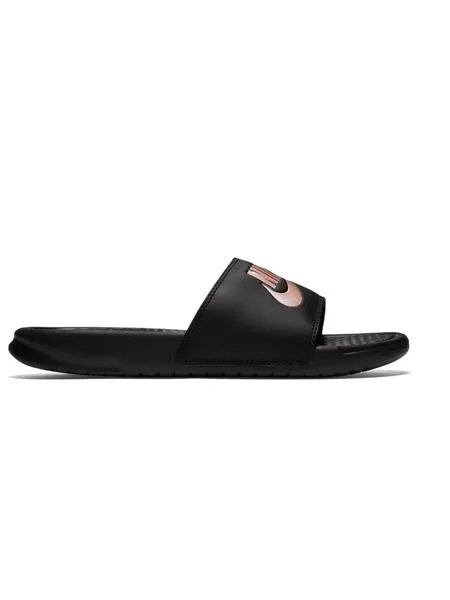 chancla nike benassi negro/bronce mujer