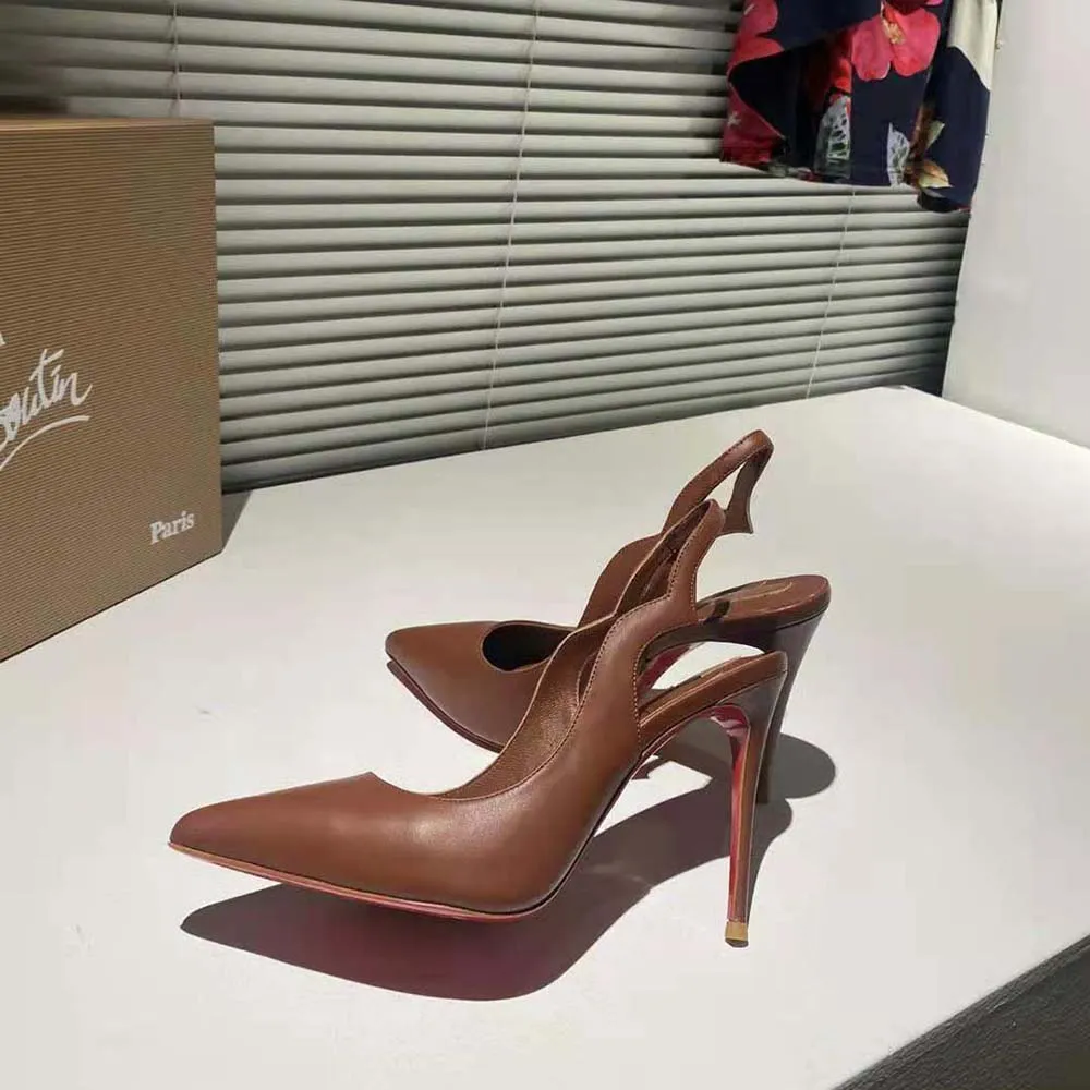 CHRISTIAN LOUBOUTIN MUJER HOT CHICK SLING 100 MM ALTURA DEL TACóNBRONCEADO