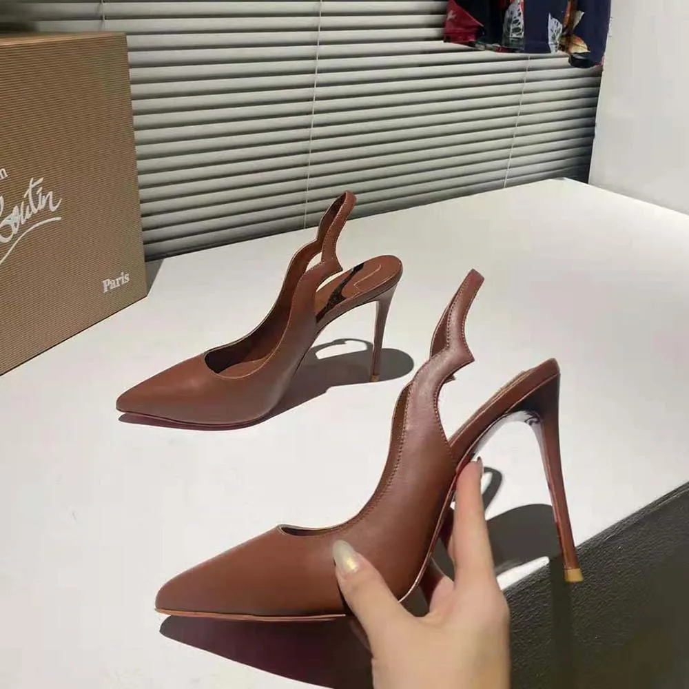 CHRISTIAN LOUBOUTIN MUJER HOT CHICK SLING 100 MM ALTURA DEL TACóNBRONCEADO