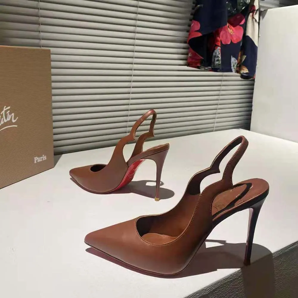 CHRISTIAN LOUBOUTIN MUJER HOT CHICK SLING 100 MM ALTURA DEL TACóNBRONCEADO
