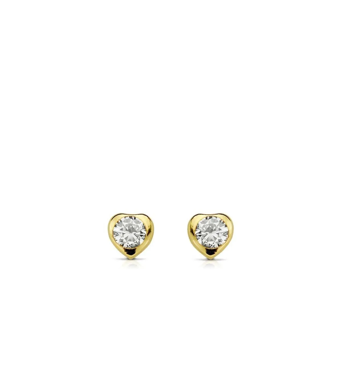 Clous d'oreilles or jaune Afrique 18 Carats 5 mm
