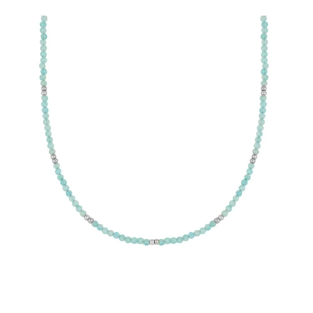 Collar Line Amazonita Oro
