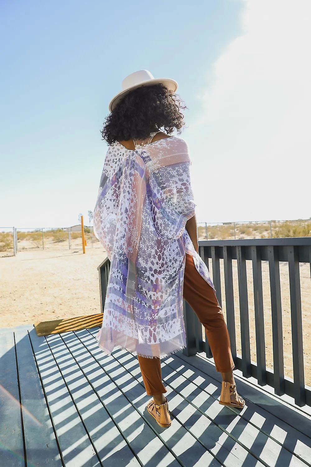 Colorful splatter kimono