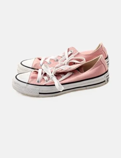 Converse Deportiva rosa cordones