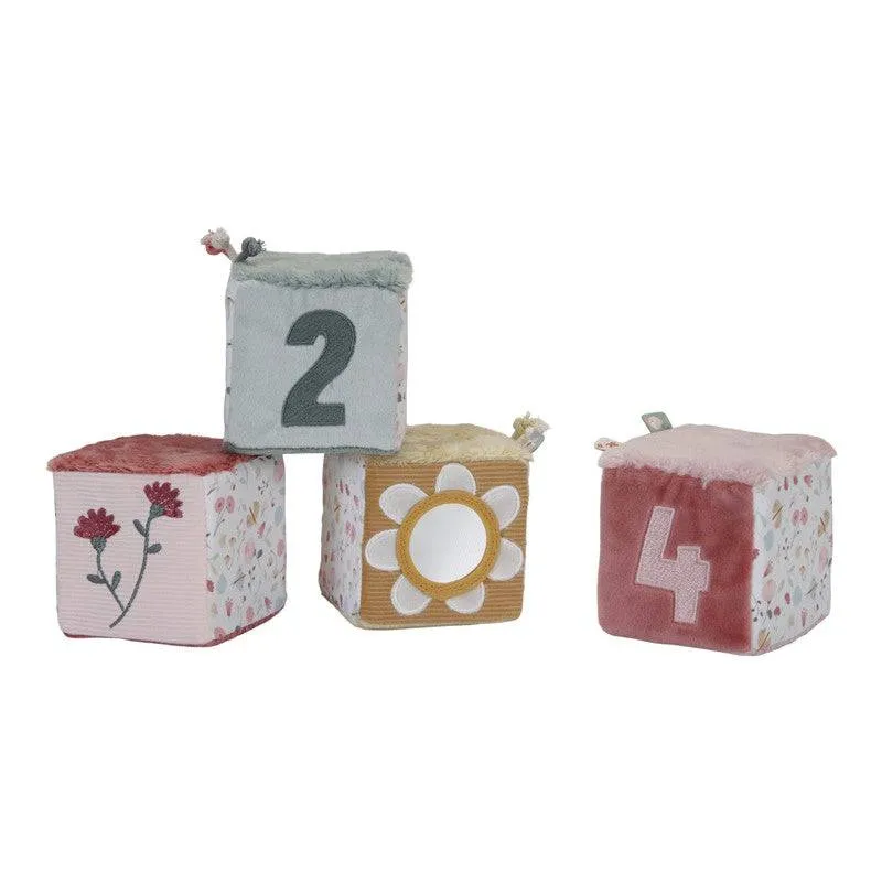 Cubos Blanditos Apilables Flores y Mariposas · Little Dutch