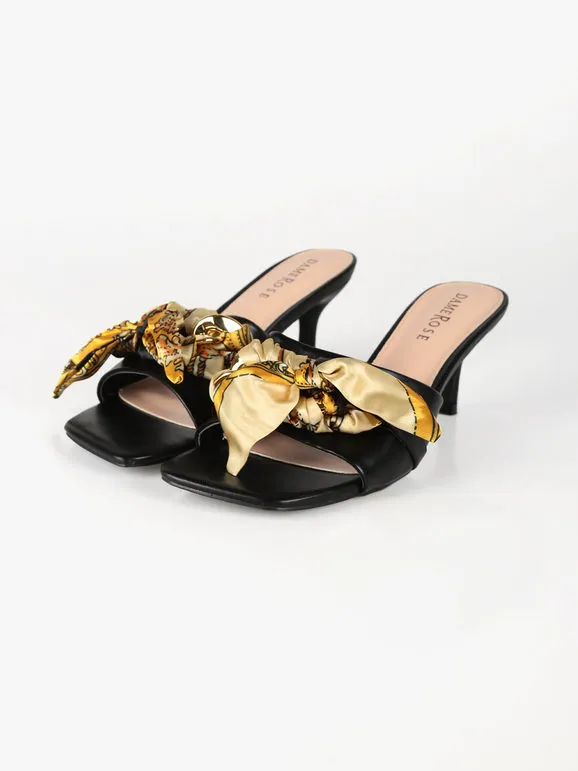 Dame Rose Babuchas de mujer con tacón y pañuelo