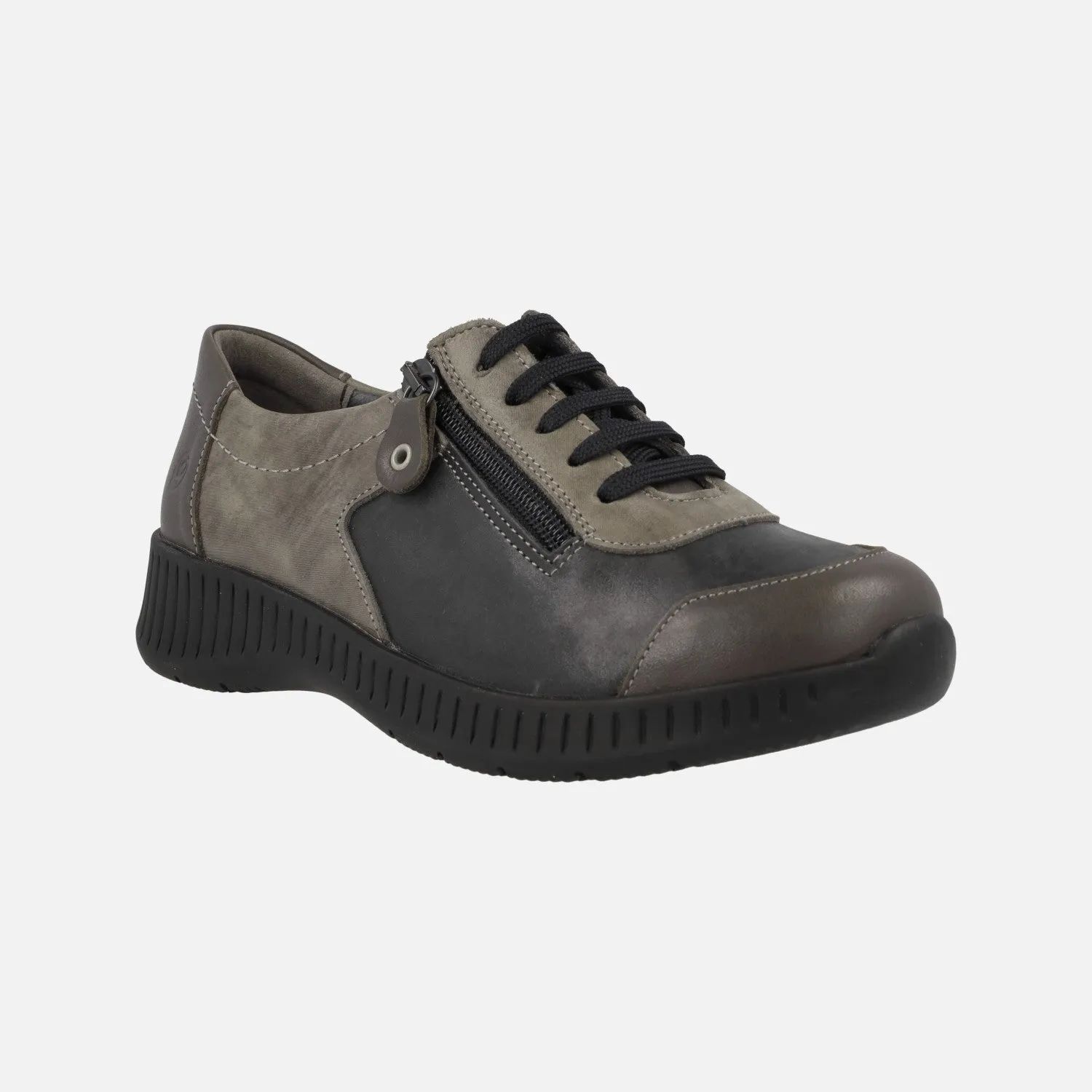 Deportivas Violet con cordones y cremallera