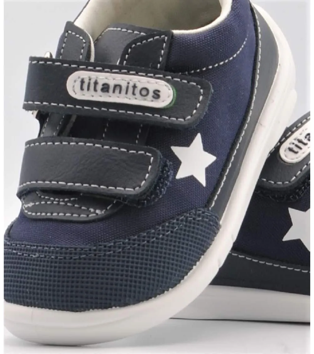 DEPORTIVOS BLANDITOS BEBE TITANITOS MARINO VELCRO