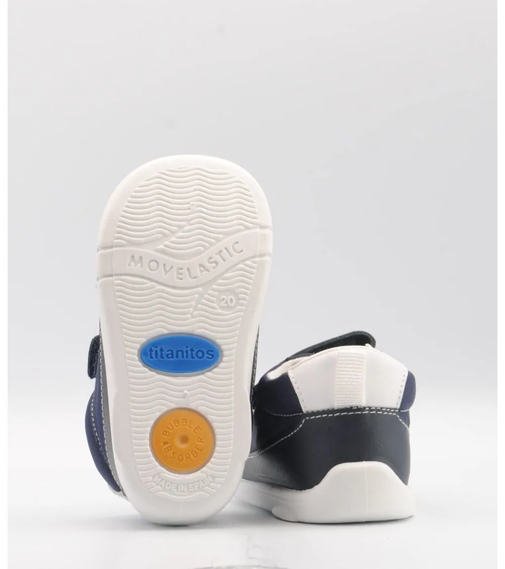 DEPORTIVOS BLANDITOS BEBE TITANITOS MARINO VELCRO