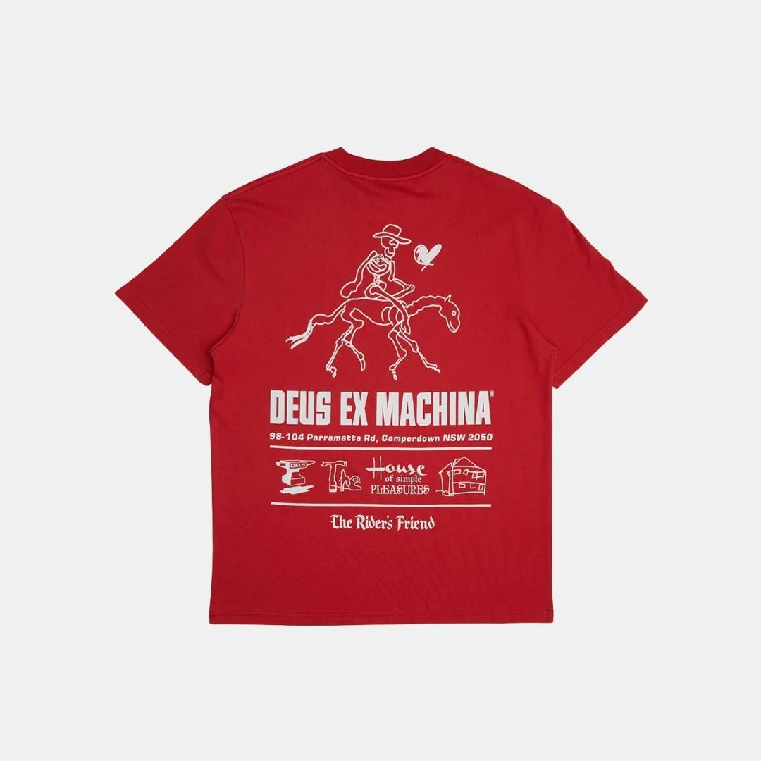 Deus Ex Machina Camperdown Address Tee Valiant Red