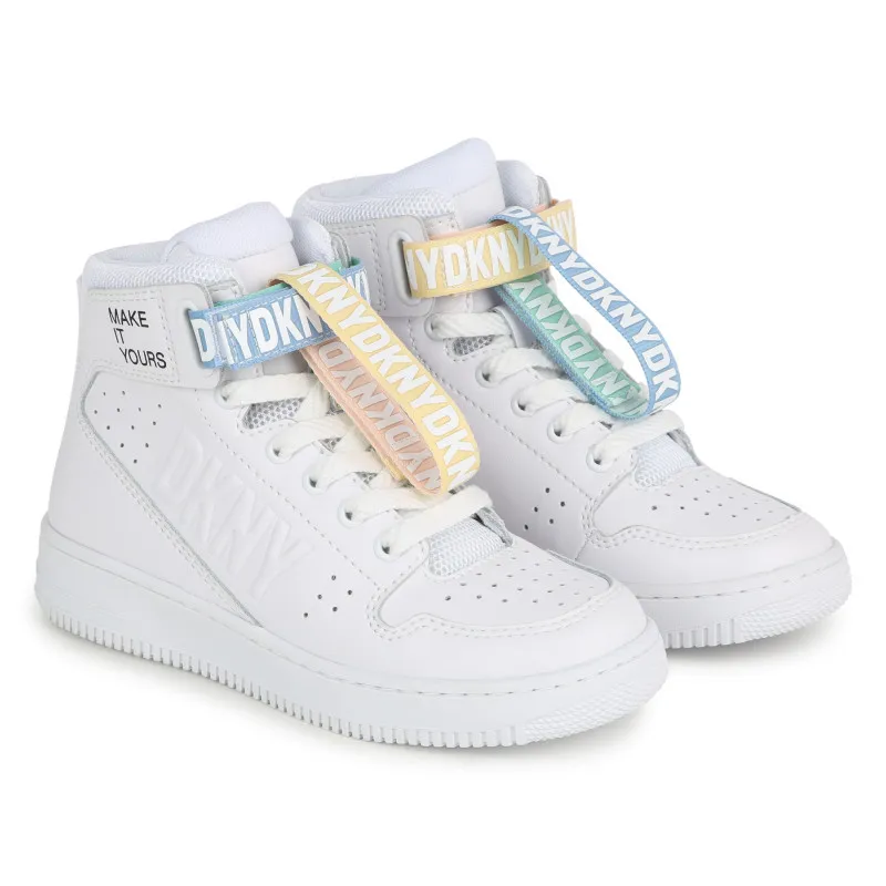 DKNY Deportivas de piel y cordones