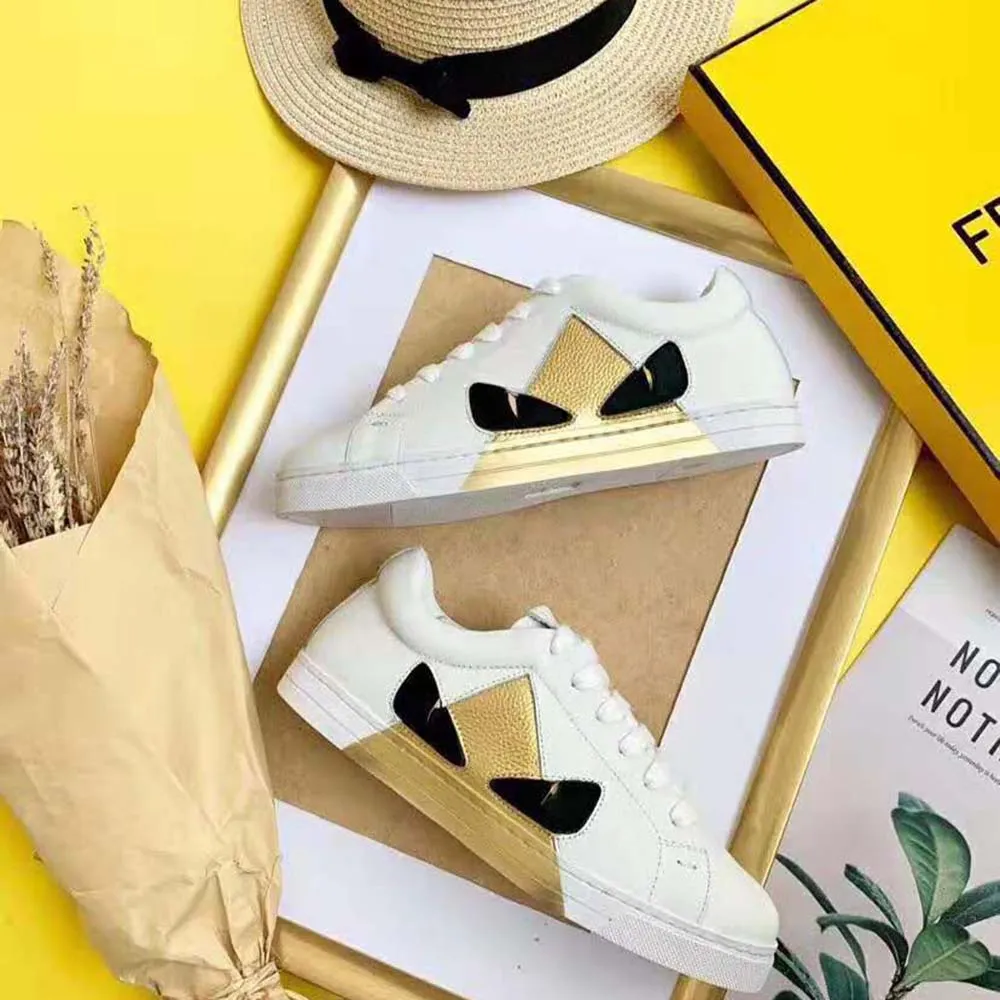 Fendi Hombre Zapatillas Bajas De Cuero Blanco