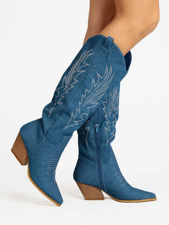 Fiori & Spine Botas tejanas mujer tacón