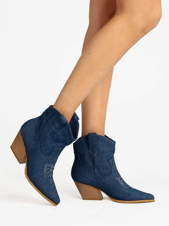 Fiori & Spine Botines texanos mujer tacón