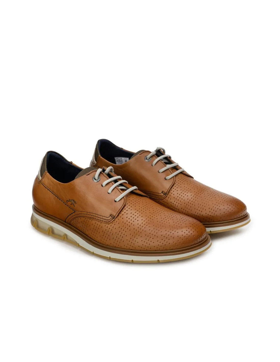 FLUCHOS Zapatos Cordones Marrones Picados