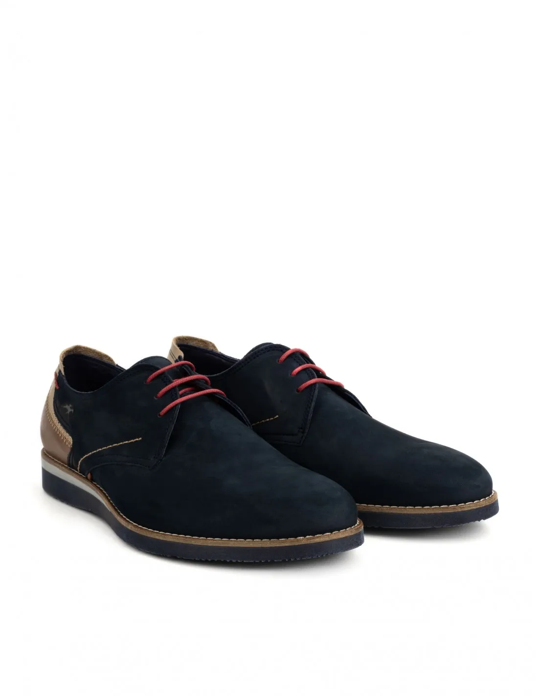 FLUCHOS Zapatos Cordones Serraje Marino