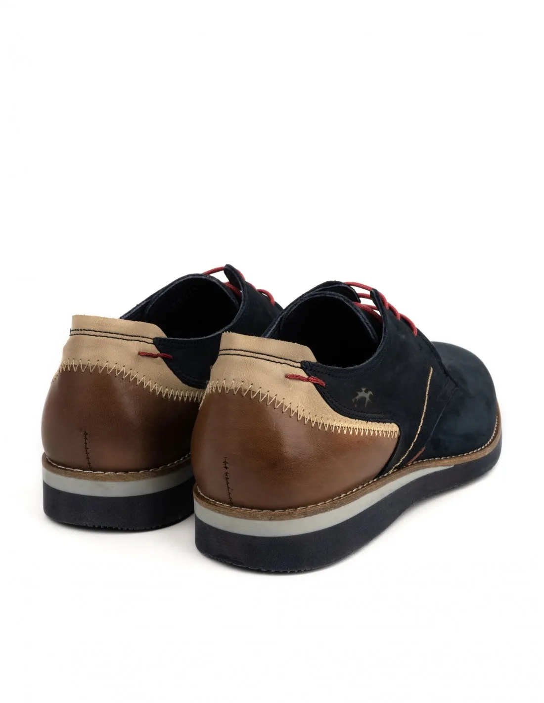 FLUCHOS Zapatos Cordones Serraje Marino