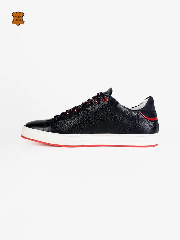 Freetime Zapatillas bajas de piel para hombre.
