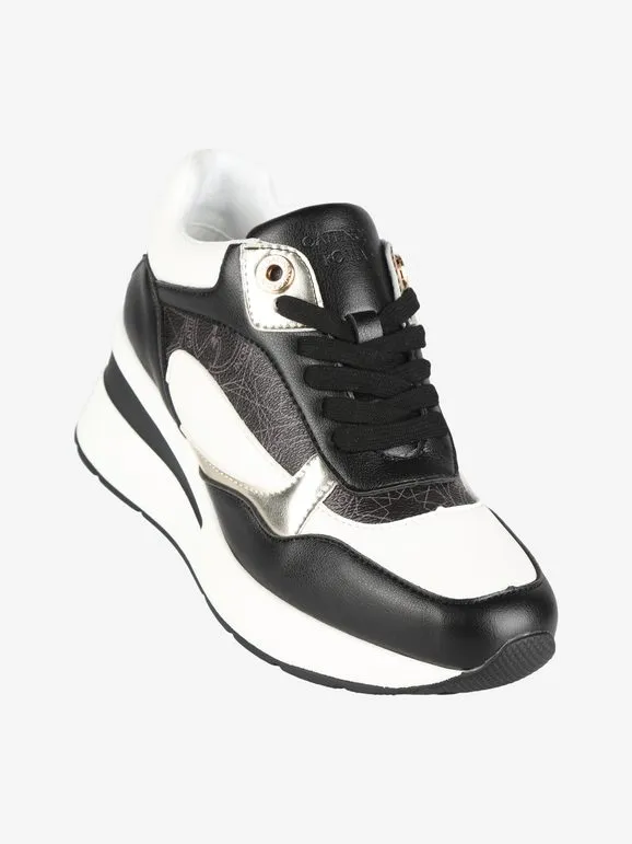 Gattinoni Zapatillas de mujer con cuña y estampados.
