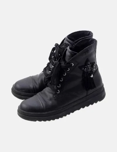 Geox Bota negra cordones