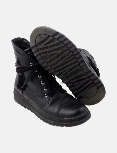 Geox Bota negra cordones
