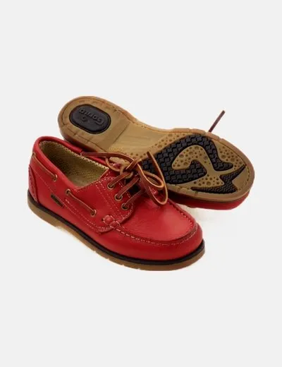 Gorila Mocasín rojo cordones