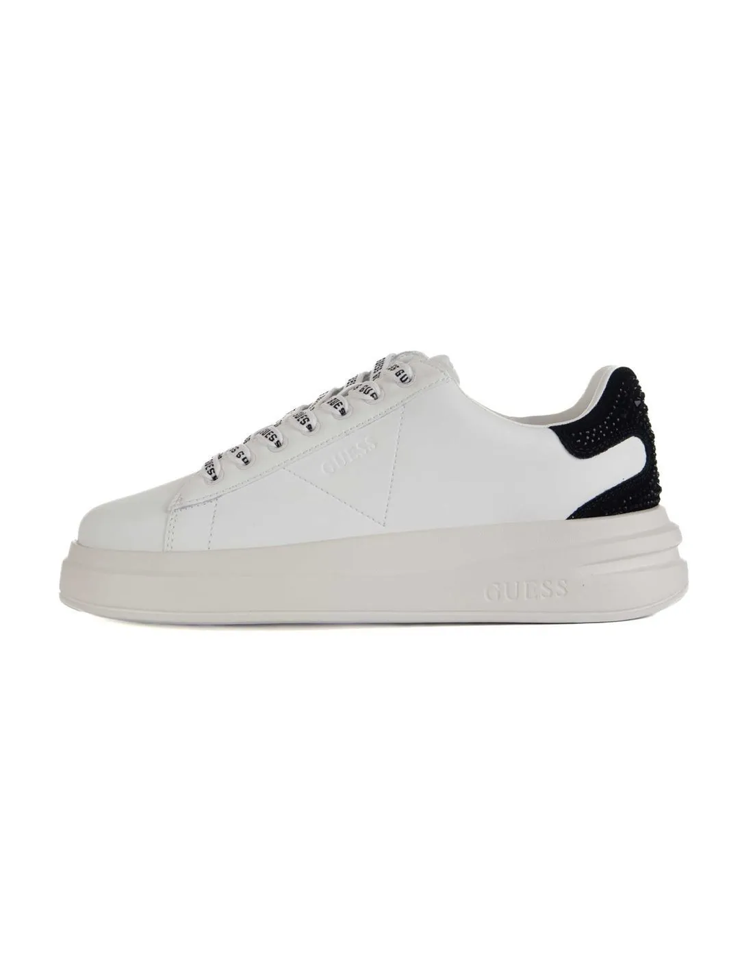 GUESS  ZAPATILLAS BLANCO Y NEGRO ELBINA FLTELBLEA12 MUJER