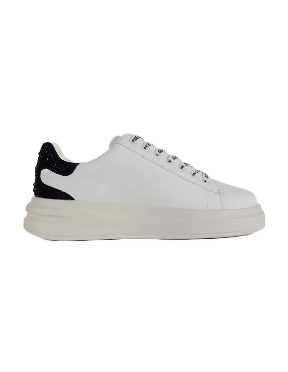 GUESS  ZAPATILLAS BLANCO Y NEGRO ELBINA FLTELBLEA12 MUJER