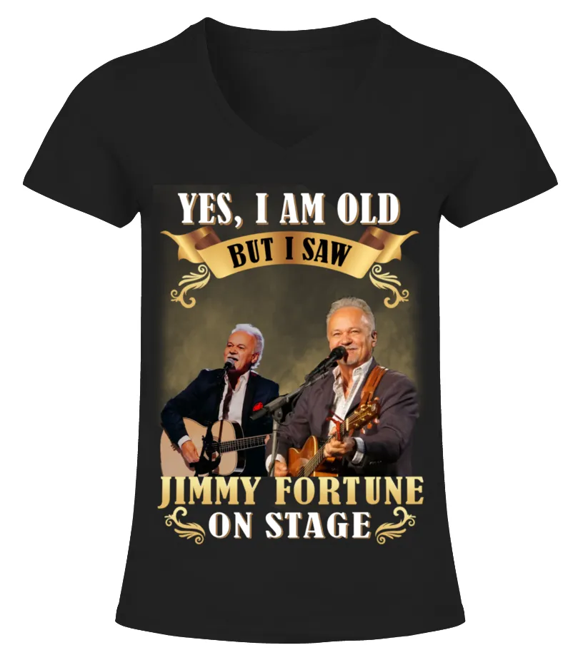 I SAW JIMMY FORTUNE ON STAGE Camiseta cuello pico Mujer