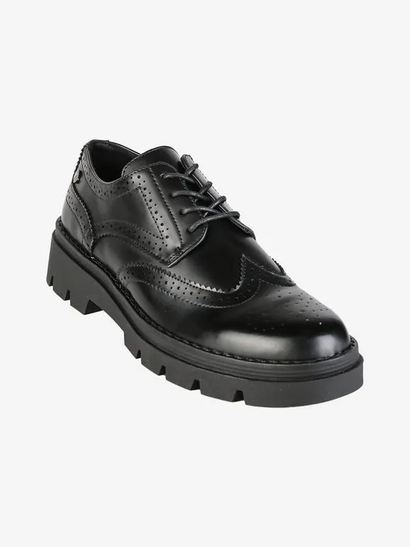 Inblu Oxfords de mujer con cordones y suela alta