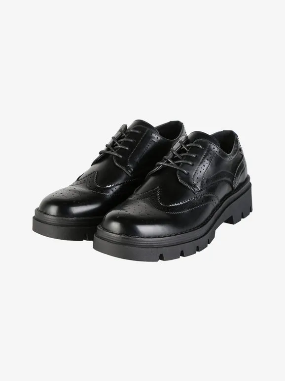Inblu Oxfords de mujer con cordones y suela alta
