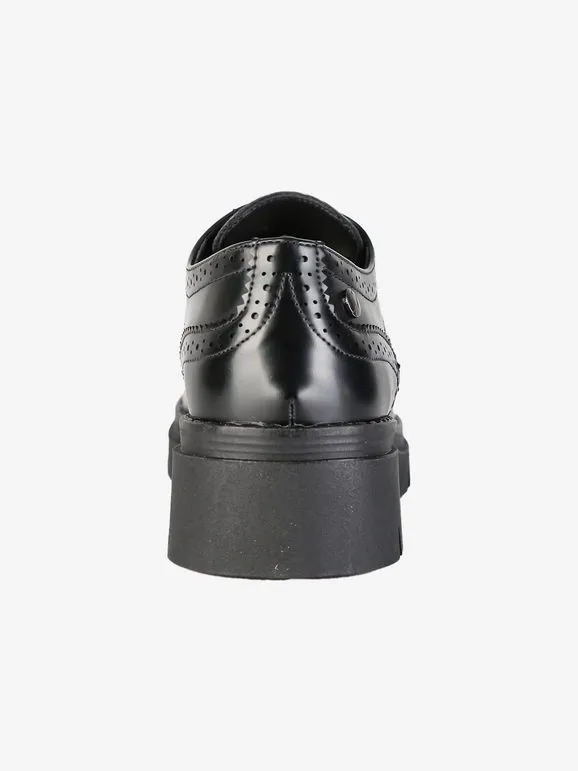 Inblu Oxfords de mujer con cordones y suela alta