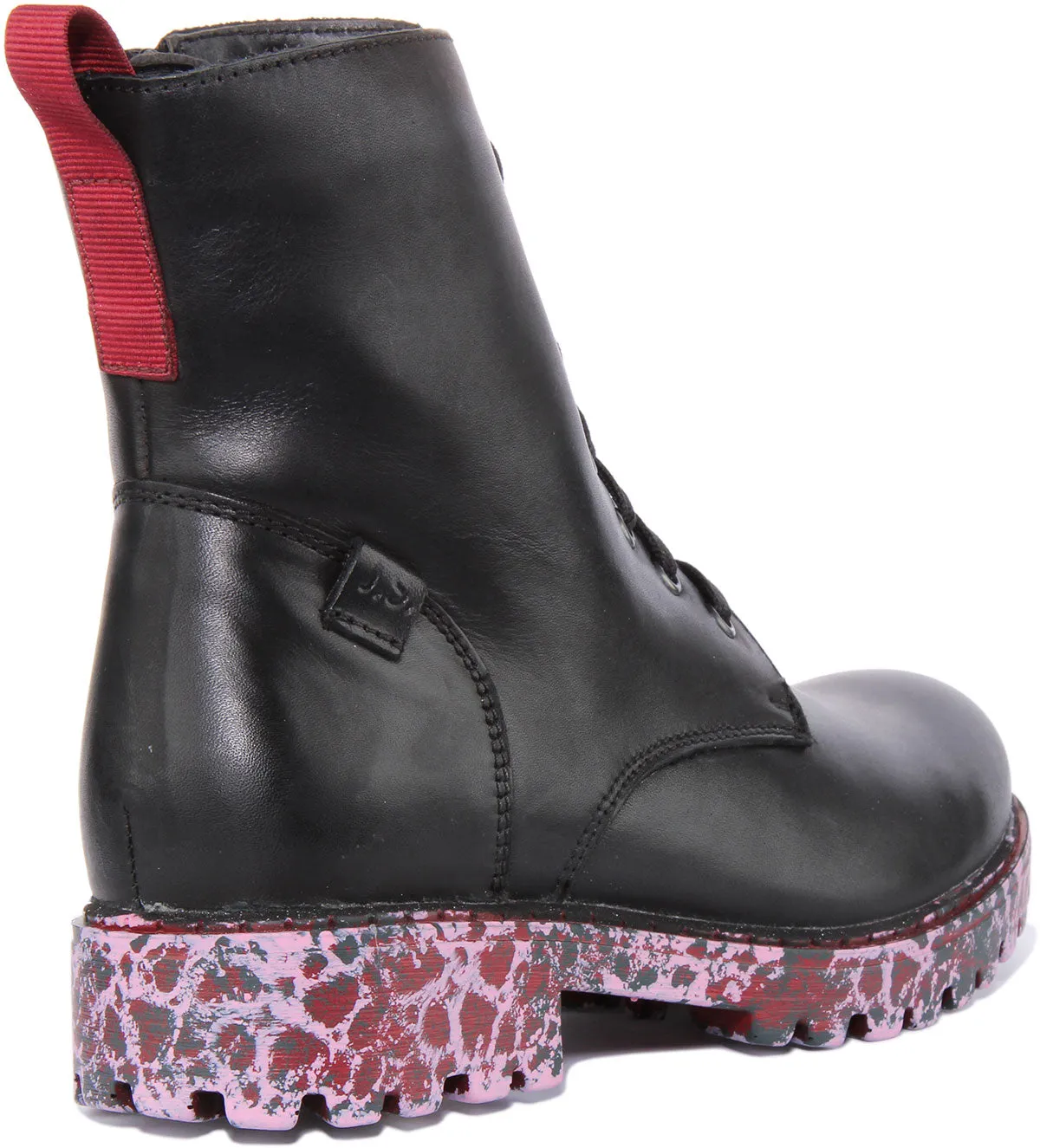 Josef Seibel Marta 16 Botín de piel con cordones para mujer en negro